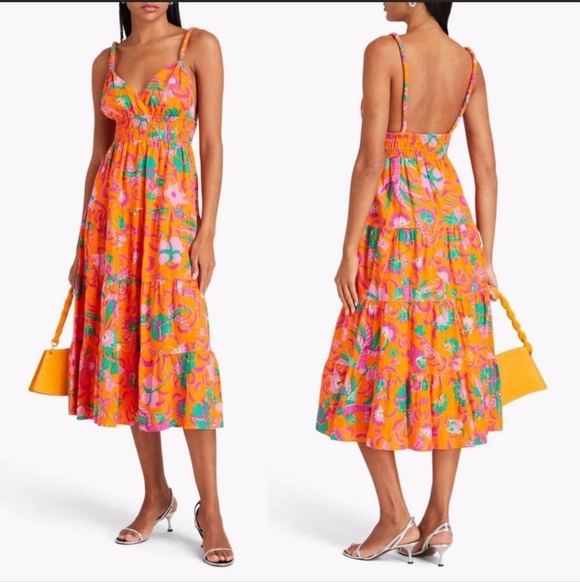 10 Crosby Derek Lam Dresses & Skirts - Derek Lam 10 Crosby Cecelia Tiered Linen Blend MidiDress Size 2